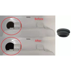 Toto Toilet Washlet+ Bidet Hole Cover Silicone Plug Grommet Rubber Cap Black