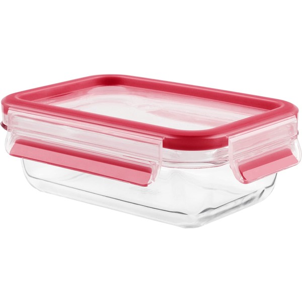 Tefal N10405 Rectangular Storage Container, 15.9 fl oz (450 ml), Sealed with Integrated Washer, Heat-resistant Glass, Rectangle, Oven Cooking, 30 Years Warranty