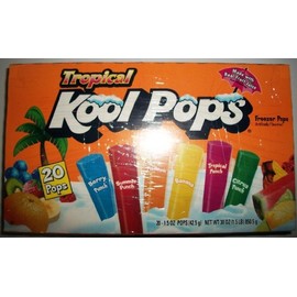 Tropical Kool Freezer Pops 20 Count (Pack of 4)