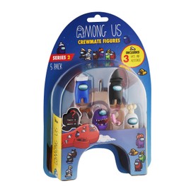 P.M.I. Among Us クルーメイトフィギュア | 1パックに16個のコレクションアイテムの中5個 | Among Us Merch Incl.The Peeled and The Clogged | 隠れたインポスター1個 | 追加ハット3個のミニトイ | 子供用おもちゃ