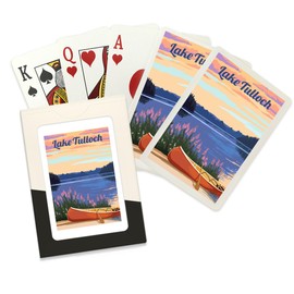Lake Tulloch, California, Canoe and Lake (52 Playing Cards, Poker Size Card Deck with Jokers)
