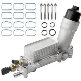 926-959 Upgrade Aluminum Engine Oil Cooler Oil Filter Housing for 2011-2016 Jeep Wrangler Grand Cherokee Dodge Challenger Charger Journey Caravan Durango Chrysler 200 300 Town Country Ram 3.6L 926-876