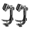 2PCS Drum Microphone Clips ABS Plastic Mic Clamp Adjustable Microphone