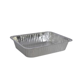 BBQ Buddy Deep Aluminium Tray - 2 Pack - Disposable Aluminium Foil Pans for Barbeque - Extra Deep Barbecue Roast Trays - 36 x 29 x 7cm