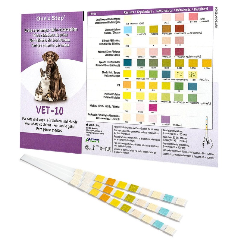 One Step 10 x Vet Pet Urine Test Strips -