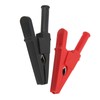 10pcs Electric Test Clip Brass Red Black 4mm/0.2in Hole 20mm/0.8in