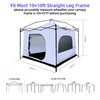 Joramoy Camping Cube for 10×10 Pop Up Canopy, Converts Straight