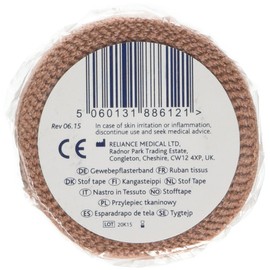 Reliance Medical 2.5 cm x 4.5 m Pink Relitape Fabric Elastic Strapping Tape