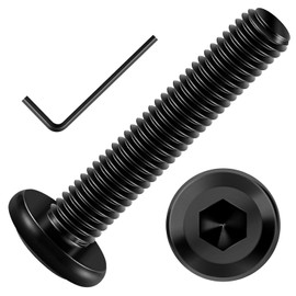 Pack of 20 M6 x 35 screws, flat head screws, hex socket stainless steel A2 V2A full thread black oxide with hex key.