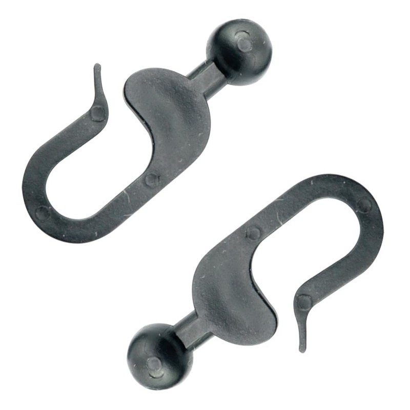 Pro Bamboo Kitchen 50PCS Plastic Hooks 1.5x0.8 inch Gazebo Curtain
