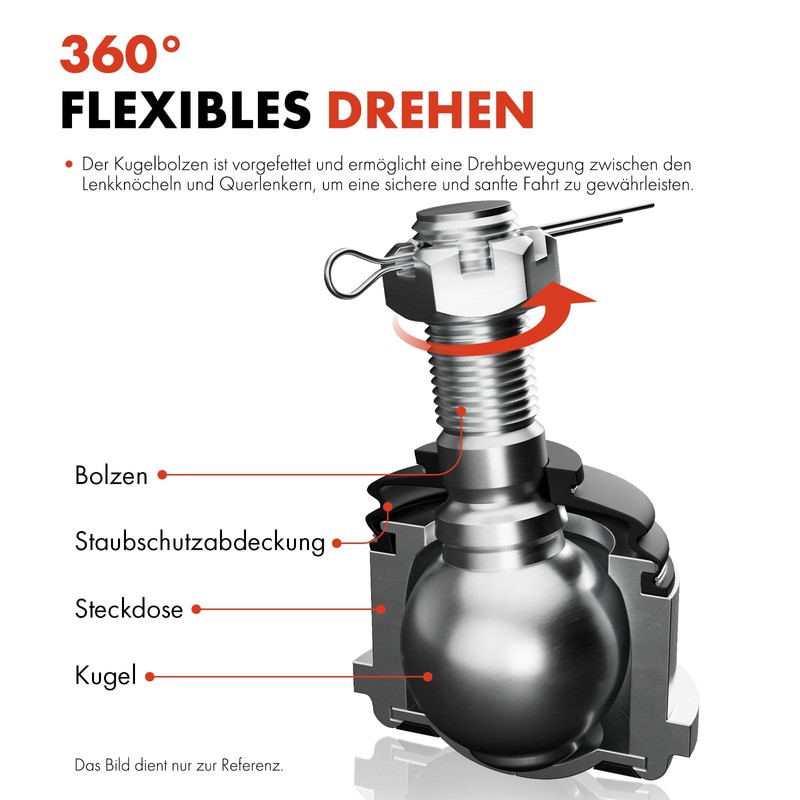 Frankberg 2 x Ball Joint Compatible with X5 E53 3.0d
