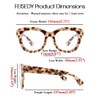 FEISEDY Retro Reading Glasses Thick Square Big Frame Blue Light