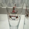 Lindemans Lambic Fluted Gold Rim Fruit Glass w Framboise Peche
