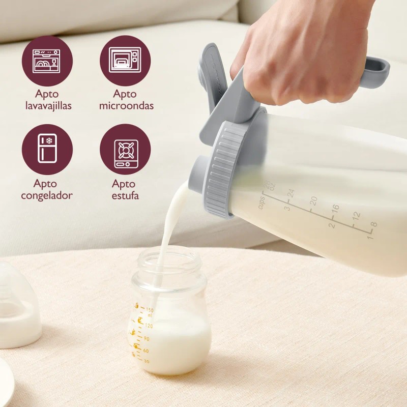Momcozy Jarra De Almacenar Leche Materna 28oz Gris