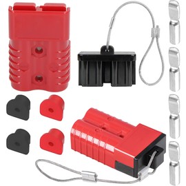 DAOKAI Battery Quick Connect/Disconnect 175A 0-4 Gauge Wire Harness Plug Connector for Winch, Trailer and trolling Motor Towing Winch Quick Connect Systems,Red,2PCS