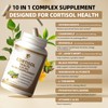 10-in-1 Cortisol Supplements with Magnesium, Ashwagandha, Chamomile, L-Theanine, St. John's