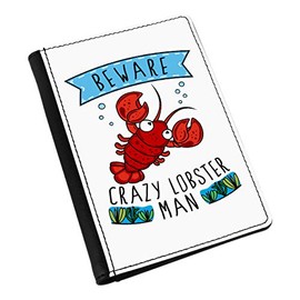 Beware Crazy Lobster Man Passport Holder Cover