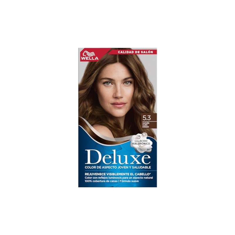 Wella Deluxe, Tinte Permanente 5.3 Castaño Claro Dorado, 207 G