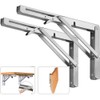 Folding Shelf Brackets, Max Load 300 lb, Heavy Duty Stainless