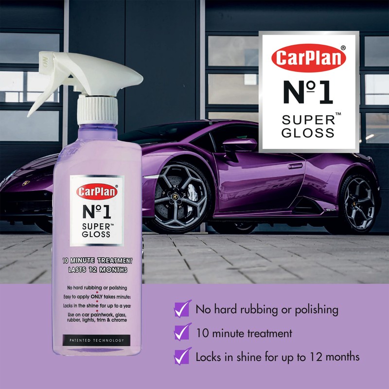 CarPlan No1 Super Gloss, 10 min to Apply Lasts 12