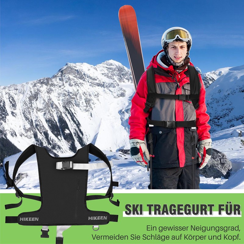 BOOSTEADY Ski and Snowboard Strap Washed Ski Carry Strap with