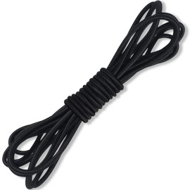 Shock Cord 1/8 inch,Black Nylon Elastic Rope,Bungee Rope,Bungee Cord Roll 10 ft-Bungee Shock Cord for Camping, Kayak,Decks for Repairing Tent Poles, DIY, Tie Downs