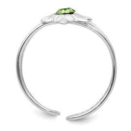 Auriga Fine Jewelry Sterling Silver Rhodium-plated Cubic Zirconia Turtle Toe Ring
