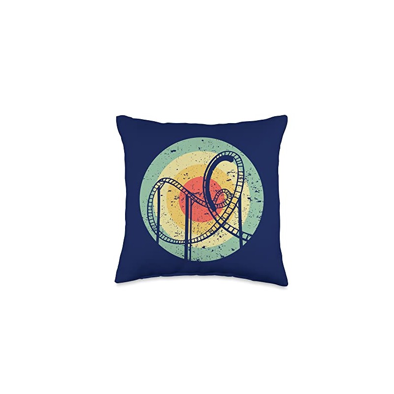 Rollercoaster I Vintage Roller Coaster Throw Pillow