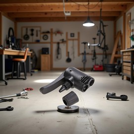 Myuiao Black Pump Adapter Valve, 3 in 1 Replacement Dual Head Air Pump Adapter Valve Bicycle Bike Cycle Tyre Tube Pump Adapter，Bike Floor Pumps