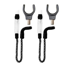 2 x Bobbins Bite Indicators 2 x Rod Rest Set Carp fishing Tackle for Bite Alarms (White)