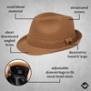 Funky Junque Wool Blend Fedora Hat: Tan (Large/XL)