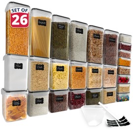 Reli. Airtight Food Storage Containers with Lids (26 Sets) | Kitchen Organizers and Storage Pantry Organizers | BPA Free Plastic Food Containers | Mega Variety Pack w/Measuring Cup, 30 Labels, Pen
