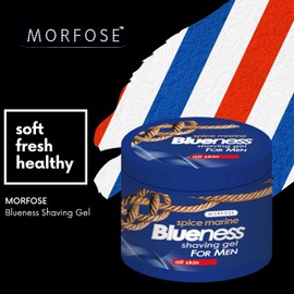 Morfose Blueness Spice Marine Shaving Gel,Sensitive Skin Shaving Gel, Shave Gel for Men, Shaving Gel for Irritated and Dry Skin (500 ml (Pack of 1))