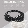 ZLYC Mulberry Silk Headband Elastic Twist Knotted Head Bands for