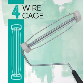 Unvert Paint Roller Frame, for Walls, Ceiling on All Surfaces 4-Wire Cage Frame, Choose 9" / 7" / 4" / 3" (9 Inch Frame)