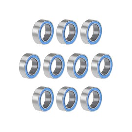 sourcing map MR85-2RS Deep Groove Ball Bearings 5mm x 8mm x 2.5mm Double Sealed Chrome Steel Blue Cover P6(ABEC3) 10pcs