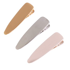 Fodattm Set of 3 Women Lady Metal Hairpin Alligator Clip Duckbill Clip Simple Fashion Hair Accessories (B#)