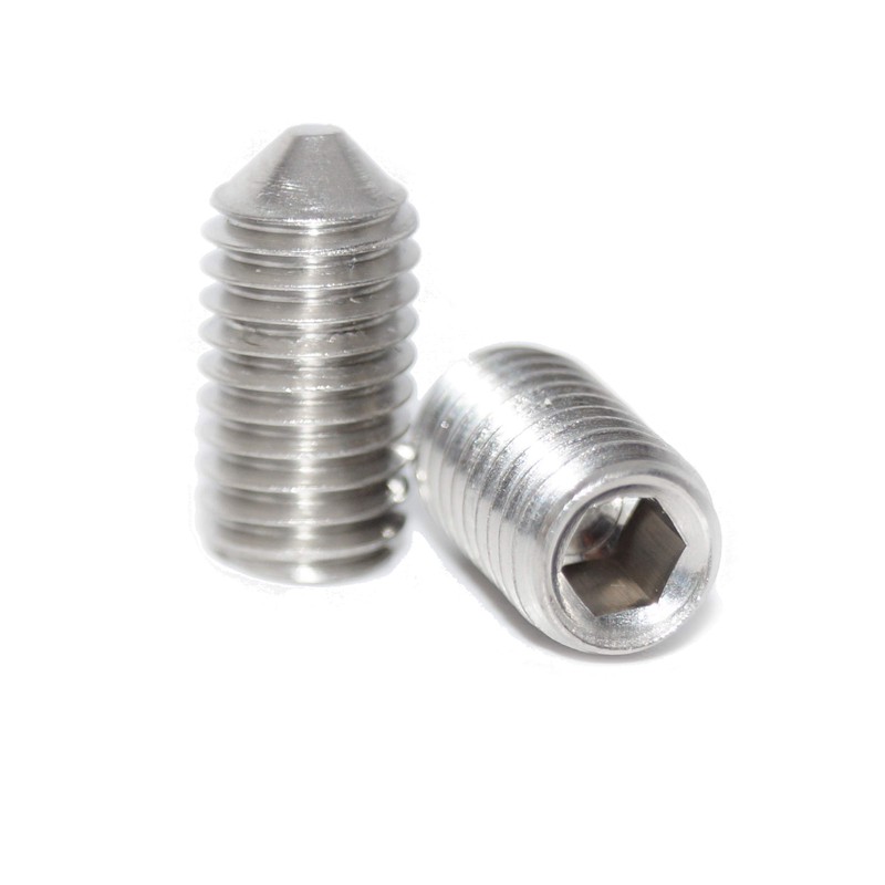 Set Screws M8 x 16 with Hexagon Socket and Point,