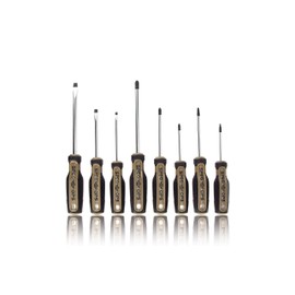Spec Ops Tools 8-Piece Screwdriver Set, Phillips, Slotted, Square, Magentic Tip, Cr-Mo Steel Shaft