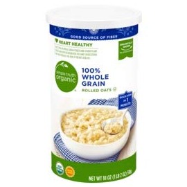 Simple Truth Organic 100% Whole Grain Rolled Oats 18 oz (Pack of 2)