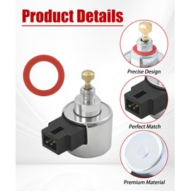 AUC13676 Fuel Solenoid Fits For John Deere Tractor And Mower Models 107H 92H D125 D140 E130 E160 S140 S180 S220 Z345R Z355E Z515E Z525E Z735E Replaces AUC13676