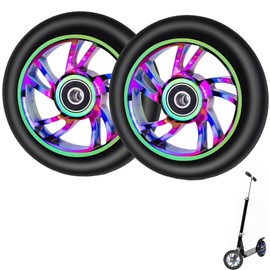 CLKE Freestyle Pro Stunt Scooter Wheel 100mm Colorful Aluminum Alloy with Bearings Slots Razor for Cox Swain Freestyle Scooter