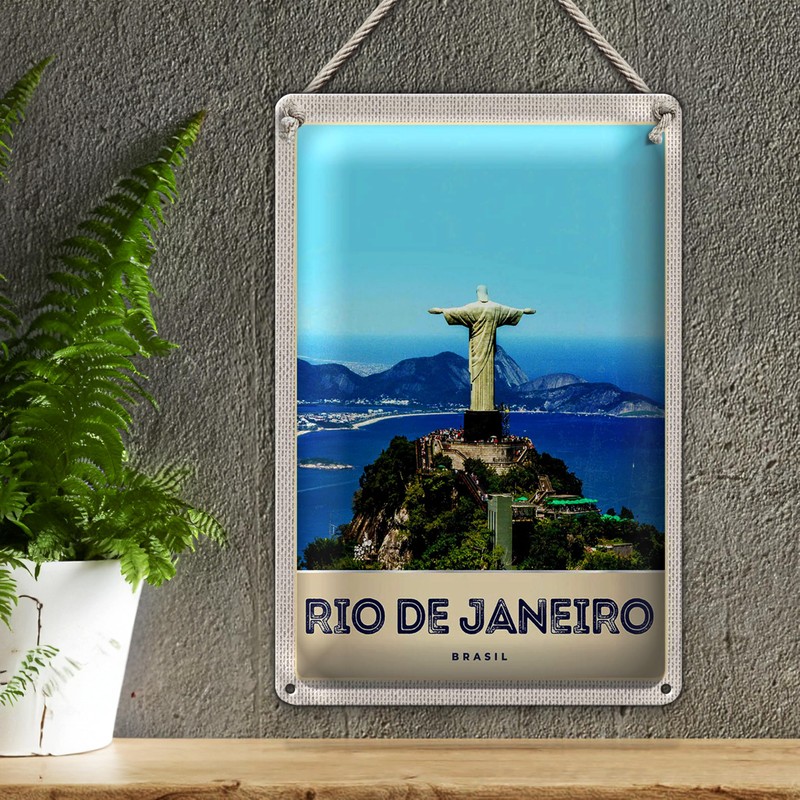 Blechschild | Rio de Janeiro | Brasilien | Dekoration |