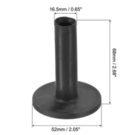 PATIKIL 10pcs 68mm Rubber Golf Tees Tall Training Driving Range Tee Stabilizing Ball Holder for Outdoor Indoor Hitting Mat Black