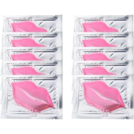 BESTYASH Almohadilla labial de colágeno exfoliante y reparadora, pack de 15 piezas en rosa y plateado para cuidado de labios agrietados y secos en uso diario