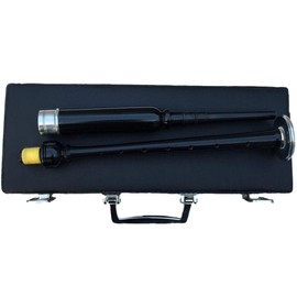 Scottish Great Highland Bagpipes Practice Chanter Rosewood Silver Amounts with Carrying Hard Case | Best Bagpipe Practice Chanter + 2 Reeds and Hard Carrying Case