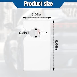 ZIMISI Clear Parking Permit Holder, Vertical Car Parking Card Holder, Rear View Mirror Document Hanger, Universal Parking Lot Pass Holder for Passes/Permits/Small Stickers (1PC)