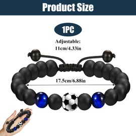 DmDoyy Football Bracelet Gifts, Boys Football Gifts, for Son, Teen, Grandson, Nephew, Brother, Christmas, for Teenage Boys as Birthday