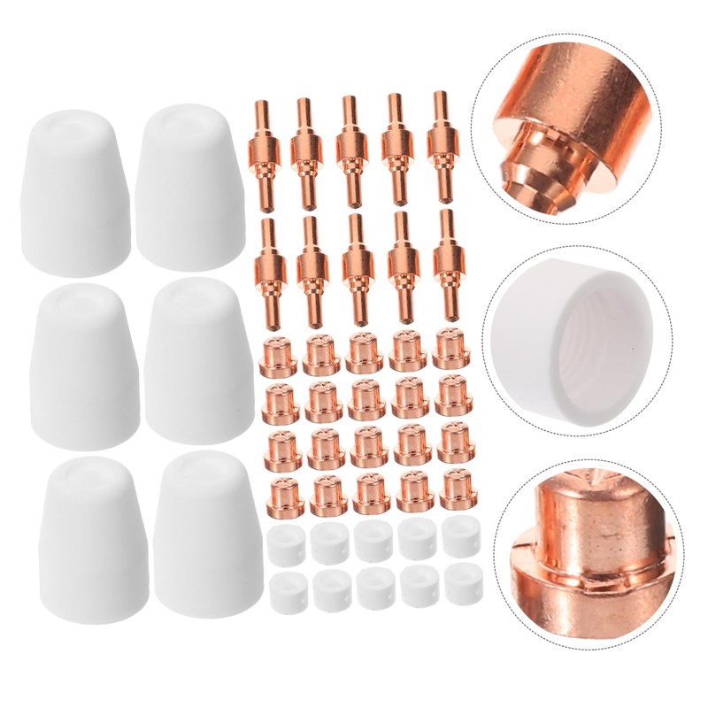 jojofuny 1set Plasma Cutter Consumables Nozzle Cap for Efficient Cutting