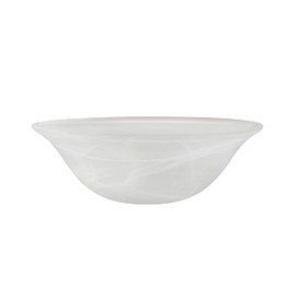 Aspen Creative 23510-11,Alabaster Replacement Glass Shade for Medium Base Socket Torchiere Lamp, Swag Lamp and Pendant, 14" Diameter x 4-3/4" High.
